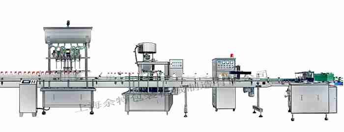 GZF-6L直列式装机、自动锁盖机、铝箔封口、糨糊贴标灌装线